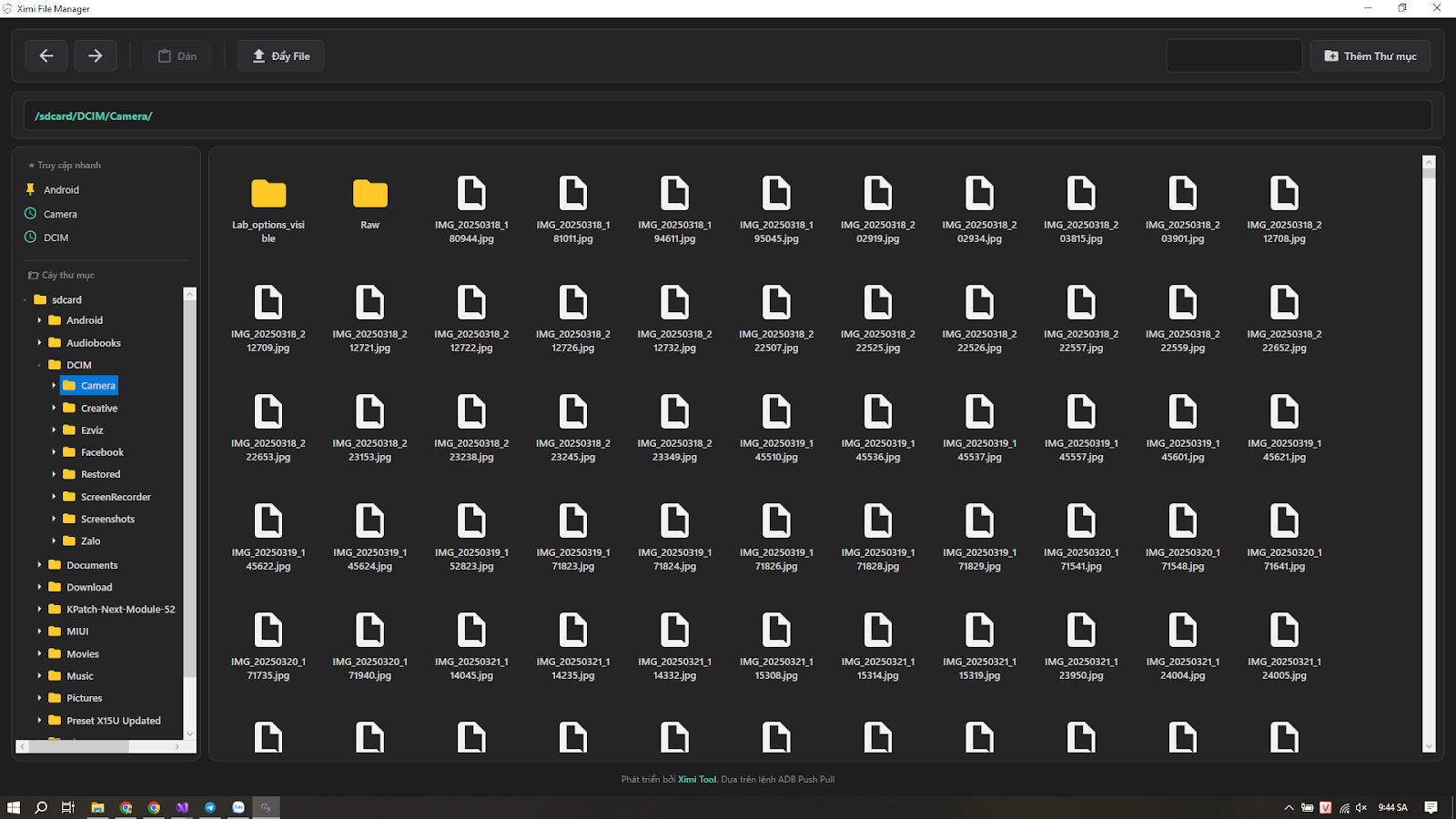 Kiến trúc giao diện Ximi File Manager